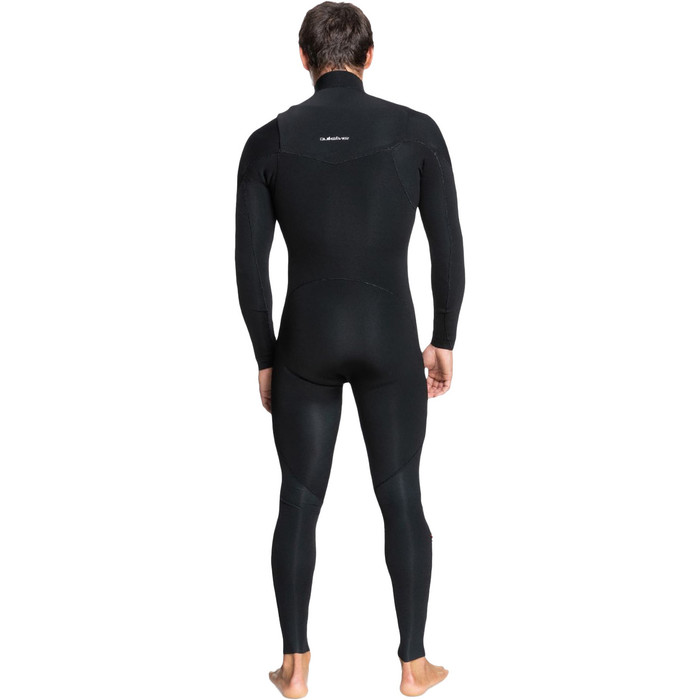 2024 Quiksilver Hombres Everyday Sessions 4/3mm Gbs Chest Zip Neopreno EQYW103201 - Black